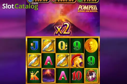 Οθόνη3. Pompeii Rising Jackpots Κουλοχέρης