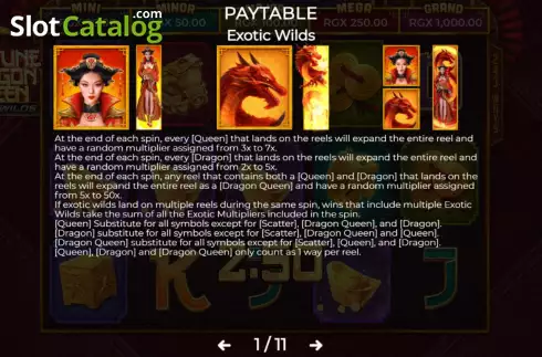 Οθόνη5. Fortune Dragon Queen Exotic Wilds Κουλοχέρης