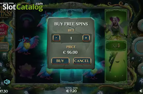 Οθόνη7. Fairy Fantasy Exotic Wilds Κουλοχέρης