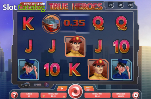 Οθόνη4. True Heroes Κουλοχέρης 