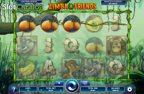 Οθόνη4. Zimba and Friends Κουλοχέρης