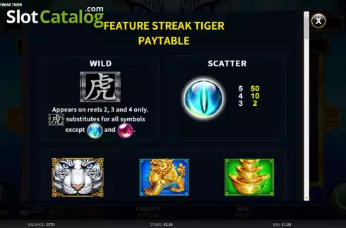 Οθόνη6. Feature Streak Tiger Κουλοχέρης