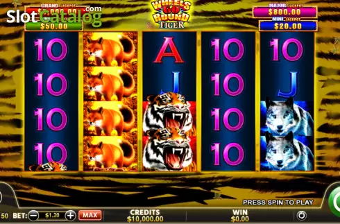 Οθόνη2. Wheels Go Round Tiger Κουλοχέρης