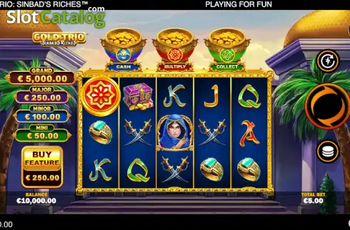 Οθόνη4. Gold Trio: Sinbad's Riches Κουλοχέρης 