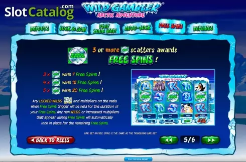Οθόνη6. Wild Gambler - Arctic Adventures Κουλοχέρης 