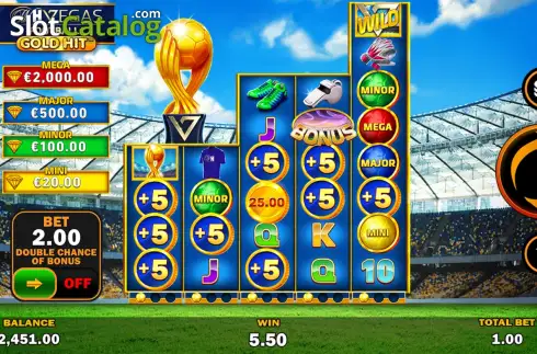 Οθόνη2. Gold Hit: Football! Κουλοχέρης