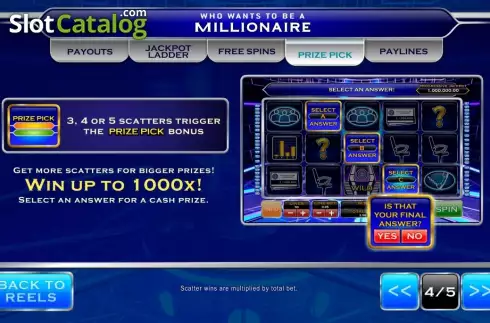 Οθόνη5. Who Wants to Be a Millionaire (Ash Gaming) Κουλοχέρης
