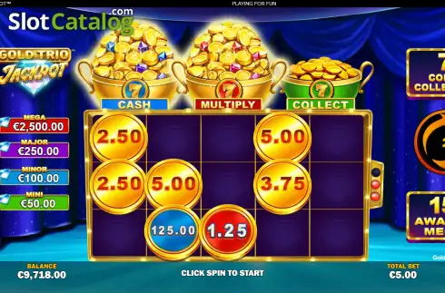 Οθόνη3. Gold Trio: Jackpot Κουλοχέρης 