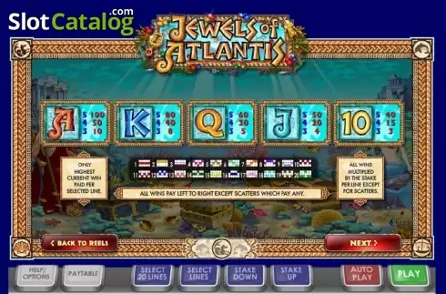 Οθόνη3. Jewels of Atlantis Κουλοχέρης
