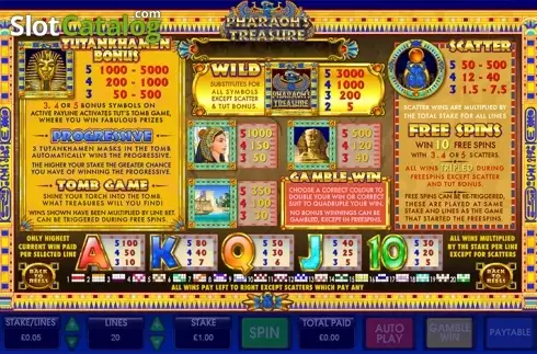 Οθόνη2. Pharaoh's Treasure (Ash Gaming) Κουλοχέρης