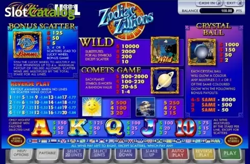 Οθόνη2. Zodiac Zillions Κουλοχέρης