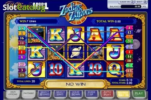 Οθόνη3. Zodiac Zillions Κουλοχέρης