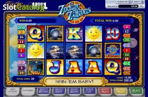 Οθόνη5. Zodiac Zillions Κουλοχέρης