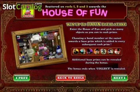 Οθόνη5. Madness House of Fun Κουλοχέρης