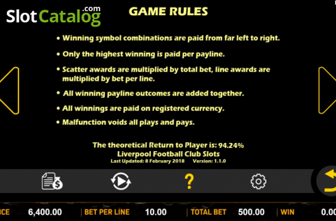 Οθόνη9. Liverpool Football Club Slots Κουλοχέρης