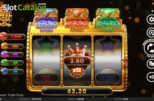 Οθόνη3. Jewel Boom Triple Drop Κουλοχέρης