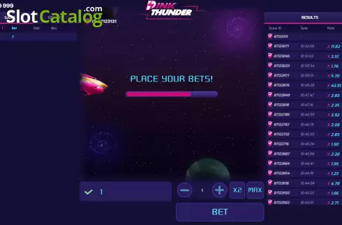 Οθόνη2. Pink Thunder Κουλοχέρης 