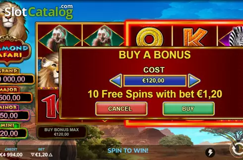 Οθόνη5. Diamond Safari Κουλοχέρης