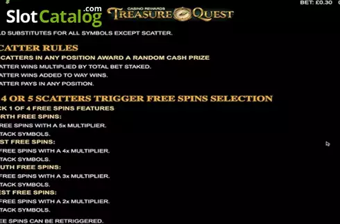 Οθόνη9. Casino Rewards Treasure Quest Κουλοχέρης