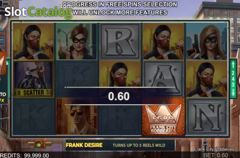 Οθόνη4. Frank City Robberies Κουλοχέρης 