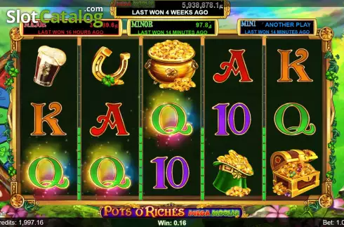 Οθόνη3. Pots O’Riches Mega Moolah Κουλοχέρης