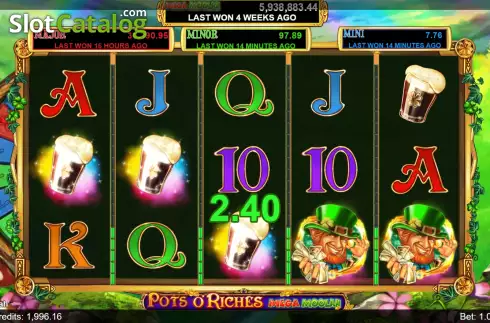 Οθόνη4. Pots O’Riches Mega Moolah Κουλοχέρης