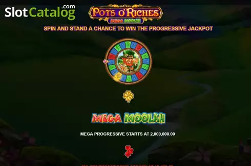 Οθόνη5. Pots O’Riches Mega Moolah Κουλοχέρης