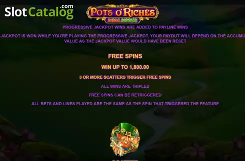 Οθόνη7. Pots O’Riches Mega Moolah Κουλοχέρης