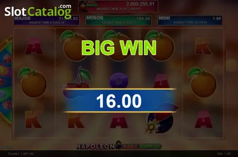Οθόνη6. Napoleon Mega Moolah Κουλοχέρης 