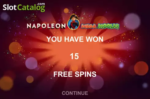 Οθόνη8. Napoleon Mega Moolah Κουλοχέρης 