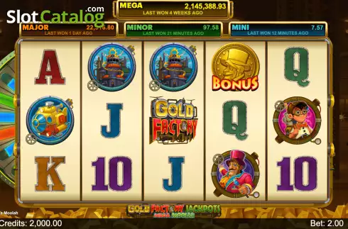 Οθόνη3. Gold Factory Jackpots Mega Moolah Κουλοχέρης