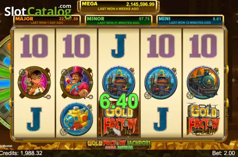 Οθόνη5. Gold Factory Jackpots Mega Moolah Κουλοχέρης