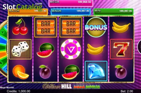 Οθόνη2. William Hill Mega Moolah Κουλοχέρης 