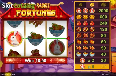 Οθόνη3. Lucky Rabbit Fortunes Κουλοχέρης