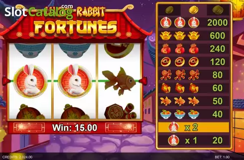 Οθόνη5. Lucky Rabbit Fortunes Κουλοχέρης