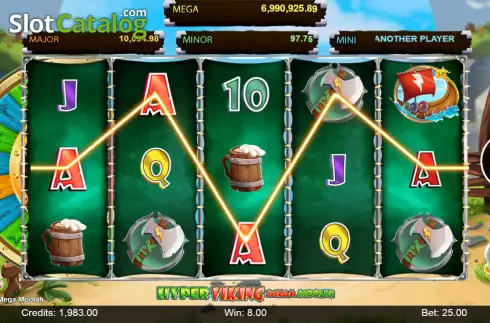 Οθόνη3. Hyper Viking Mega Moolah Κουλοχέρης