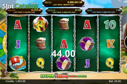 Οθόνη4. Hyper Viking Mega Moolah Κουλοχέρης