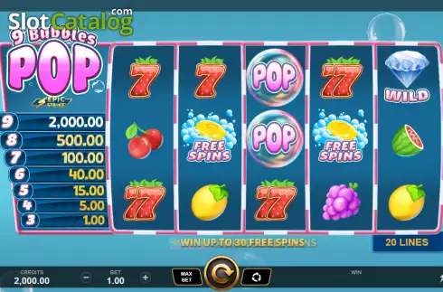 Οθόνη2. 9 Bubbles Pop Κουλοχέρης 