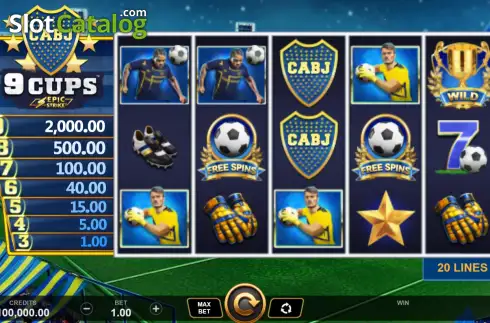 Οθόνη2. Boca 9 Cups Epic Strike Κουλοχέρης
