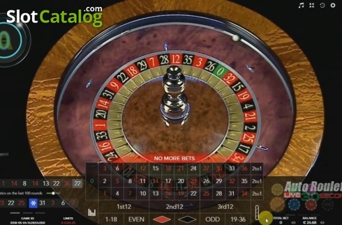 Οθόνη2. Auto Roulette Live 30 Seconds Κουλοχέρης