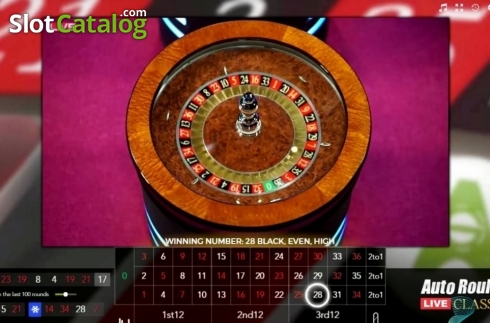Οθόνη2. Auto Roulette Classic 1 Live Κουλοχέρης
