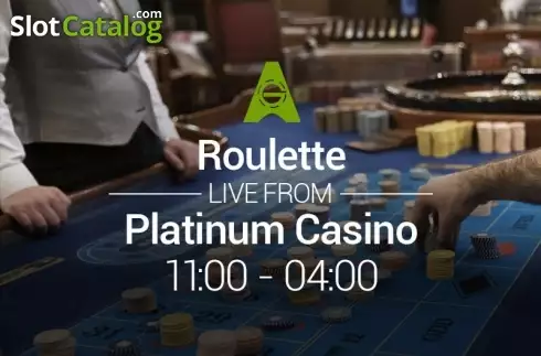 Roulette live from Platinum Casino