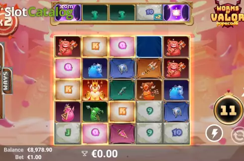 Οθόνη9. Worms of Valor Κουλοχέρης 