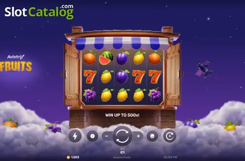 Οθόνη2. Aviatrix Fruits Κουλοχέρης
