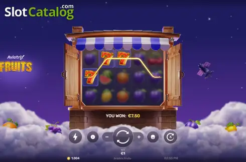 Οθόνη3. Aviatrix Fruits Κουλοχέρης
