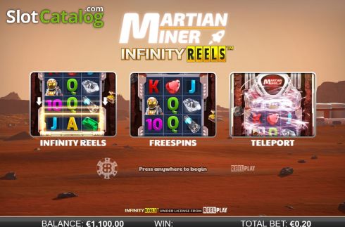 Οθόνη2. Martian Miner Infinity Reels Κουλοχέρης