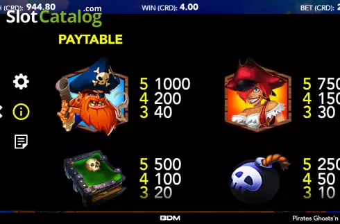 Οθόνη5. Pirates Ghosts'n Skulls Κουλοχέρης