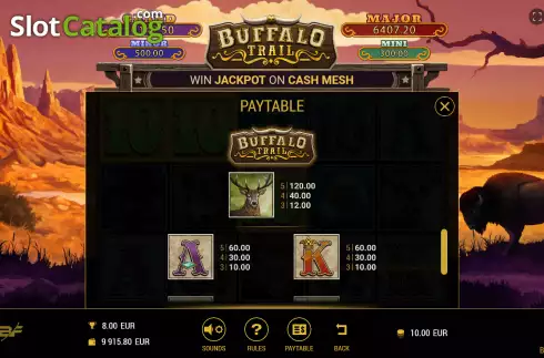 Οθόνη7. Buffalo Trail (BF games) Κουλοχέρης