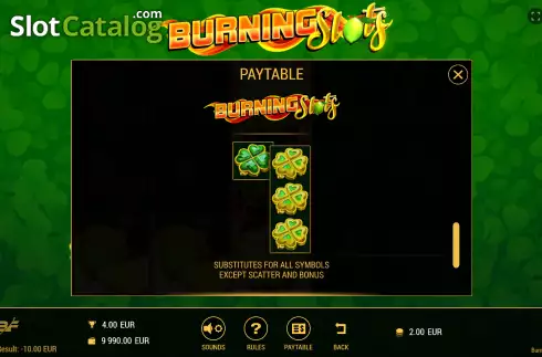 Οθόνη5. Burning Slots Κουλοχέρης 