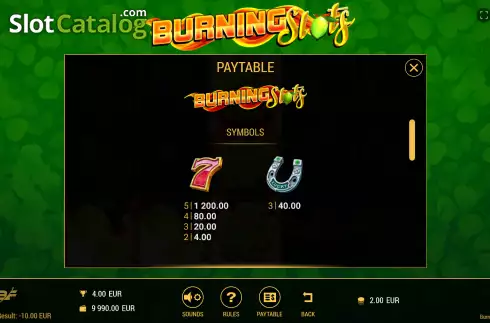 Οθόνη6. Burning Slots Κουλοχέρης 